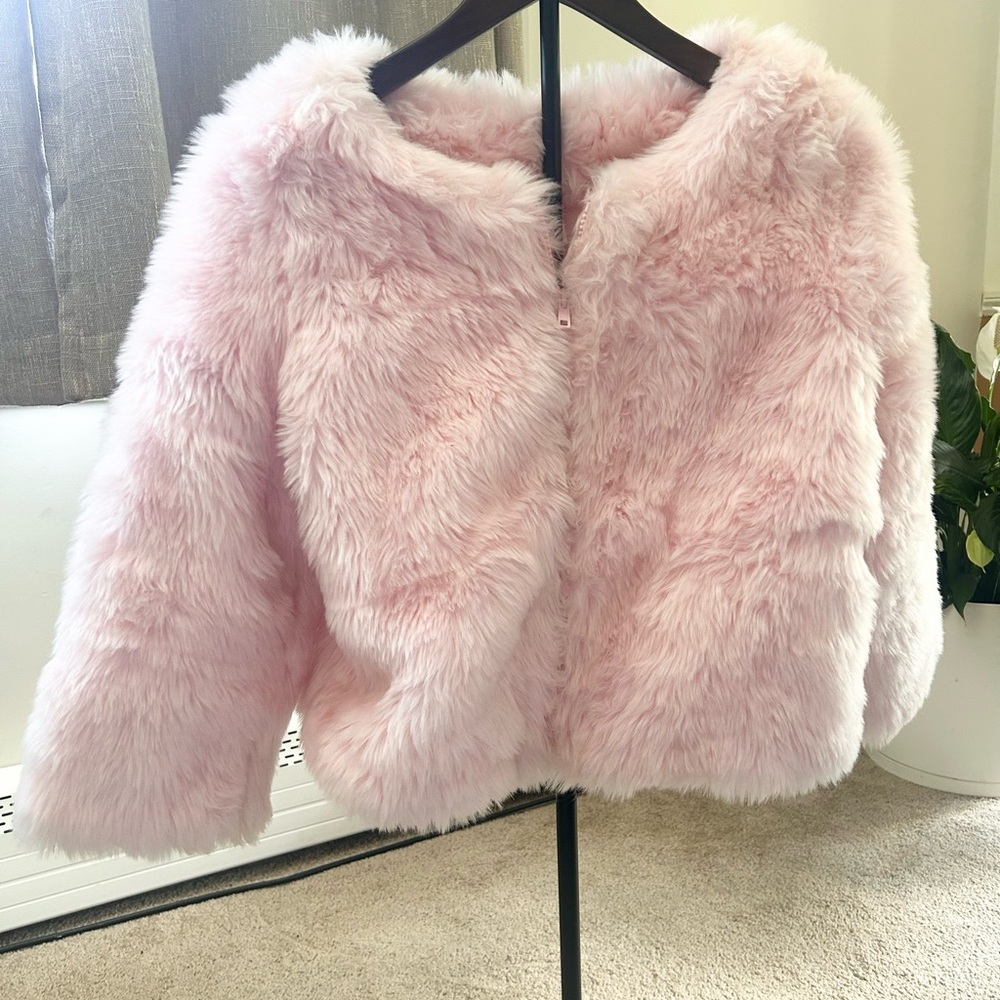Gymboree Light Pink Faux Fur Coat for Girls